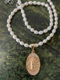 Freshwater Pearl Mary Necklace