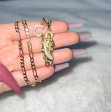 Icy San Judas & Initial (Figaro Chain)