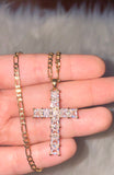 Princess Cut Cross (Figaro Chain)