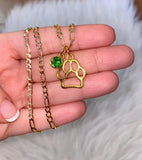 Paw With Birthstone