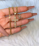 Geometric Cross & Initial (Cuban Chain)