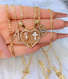 Icy Breakable Religious Heart With 2 Letters