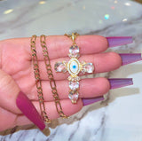 Eye Cross (Figaro Chain)
