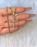 Dynasty Cross & Initial (Cuban Chain)