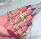 Eye Cross (Figaro Chain)