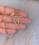 Iced Out Saint Jude Heart With Letter