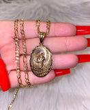Oval Diamond Cut Saint Jude Necklace