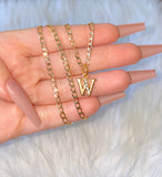 Dainty Bling Initial (Cuban Chain)