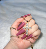 Oval Cross (Figaro Chain)