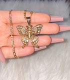 Beverly Butterfly (Figaro Chain)