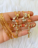 Rose Cross & Silver Teddy Cross