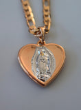 Mother Mary Heart Necklace