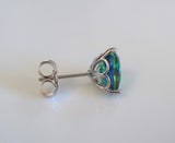Large Heart Shape Green Studs With Beautiful Detailing