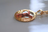 Round Tricolor Jesus Necklace