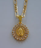 Baguette Bling Mary Necklace