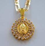 Baguette Bling Mary Necklace