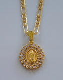 Baguette Bling Mary Necklace