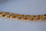 Iced Out Cuban Chain In Yellow Or White Gold Plating