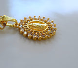 Baguette Bling Mary Necklace