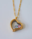 Floating Bling Birthstone Heart