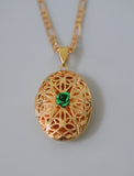 Oval Lace Locket
