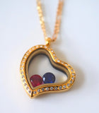 Floating Bling Birthstone Heart
