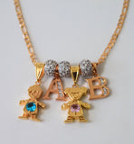 Bling Birthstone And Initial Kids (1 to 6 Kids)