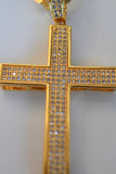 Big Bling Cross In Yellow