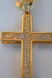 Big Bling Cross In Yellow