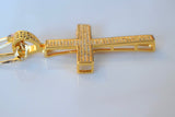Big Bling Cross In Yellow