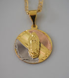 Tricolor Virgin Mary Necklace