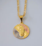 Tricolor Virgin Mary Necklace