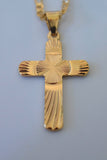 Diamond Cut Gold Cross