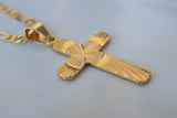 Diamond Cut Gold Cross