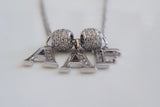 White Gold Plated Diamond Inspired 2 to 6 Initial Necklace
