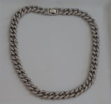 Iced Out Cuban Chain In Yellow Or White Gold Plating