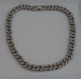 Iced Out Cuban Chain In Yellow Or White Gold Plating