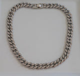 Iced Out Cuban Chain In Yellow Or White Gold Plating