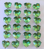 Large Heart Shape Green Studs With Beautiful Detailing