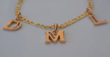 Gold Plated Diamond Inspired 2 To 8 Initial Necklace
