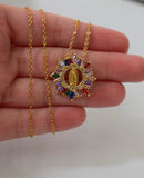 Rainbow Mary Necklace
