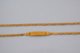 Gold Plated Youth ID Bracelet And/Or Necklace