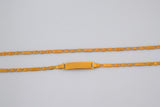Gold Plated Youth ID Bracelet And/Or Necklace