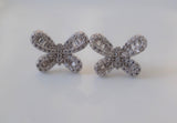 Sterling Silver Diamond Inspired Studs