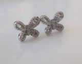 Sterling Silver Diamond Inspired Studs