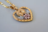 Floral Heart Mary Necklace In 2 Styles