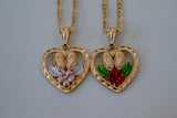 Floral Heart Mary Necklace In 2 Styles