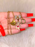 Bling Birthstone And Initial Kids With Mom Heart