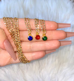Birthstone Cuban Necklace