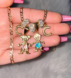 Icy Birthstone And Initial Kids (1 To 6 Kids)